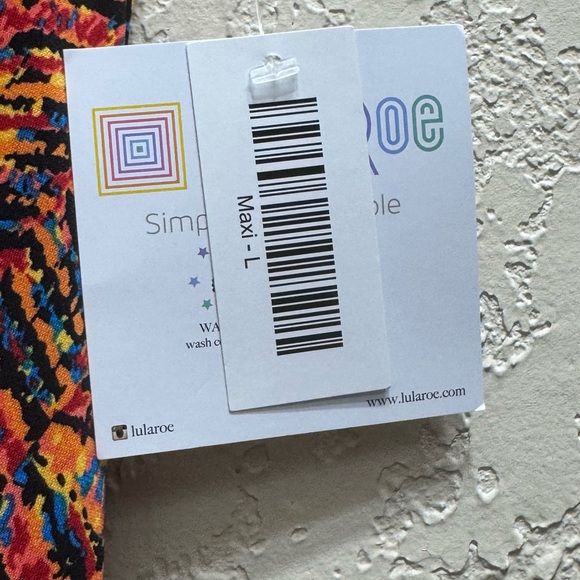 LuLaRoe Maxi Skirt L NWT Boho Tribal Print Stretch - Picture 4 of 5